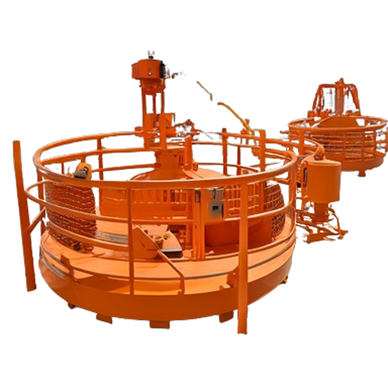 Plate-forme suspendue de forme ronde en acier